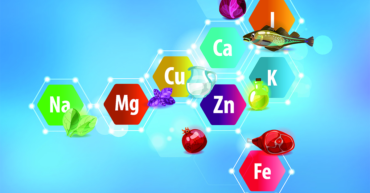 Mineralien für die menschliche Gesundheit und Nahrung