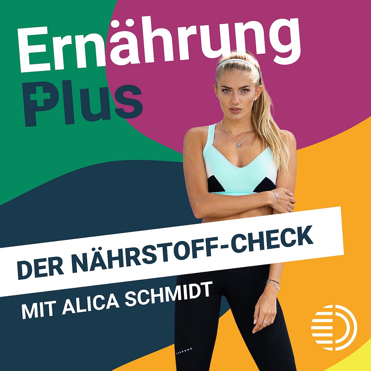 Podcast-Logo und Alica Schmidt
