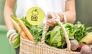 Bag with fresh vegetables