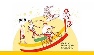 Grafik verschiedener Sportarten mit Logo