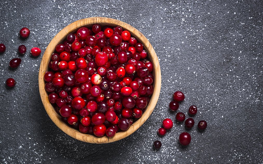 Cranberrys in einer Schale. 