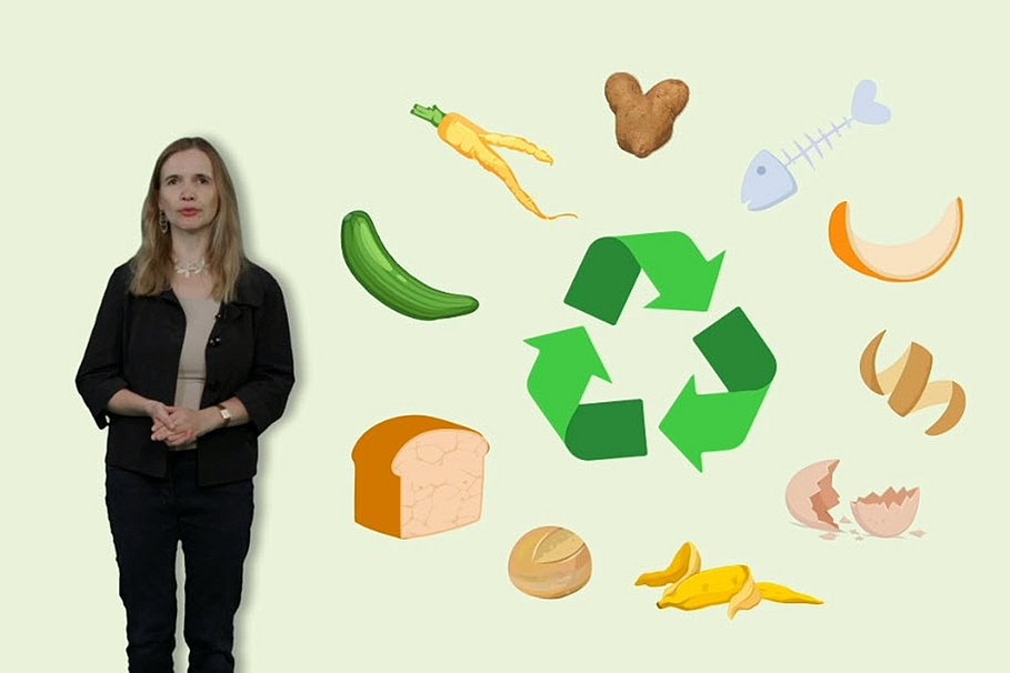 Standbild aus dem Video des Lebensmittelverbands Deutschland zu Food-Upcycling