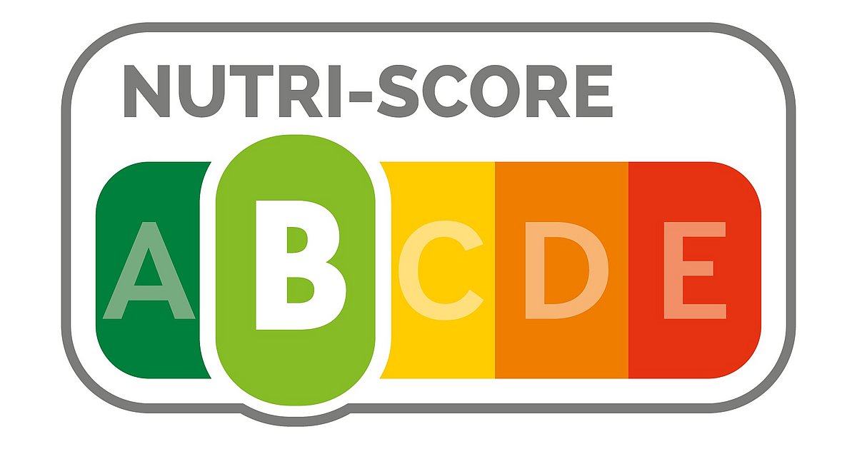 Abbildung des Nutri-Score-Logos mit der Bewertung B.