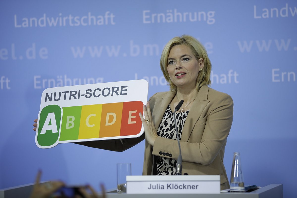 Bundesministerin Klöckner mit Nutri-Score Bundesministerin Klöckner mit Nutri-Score